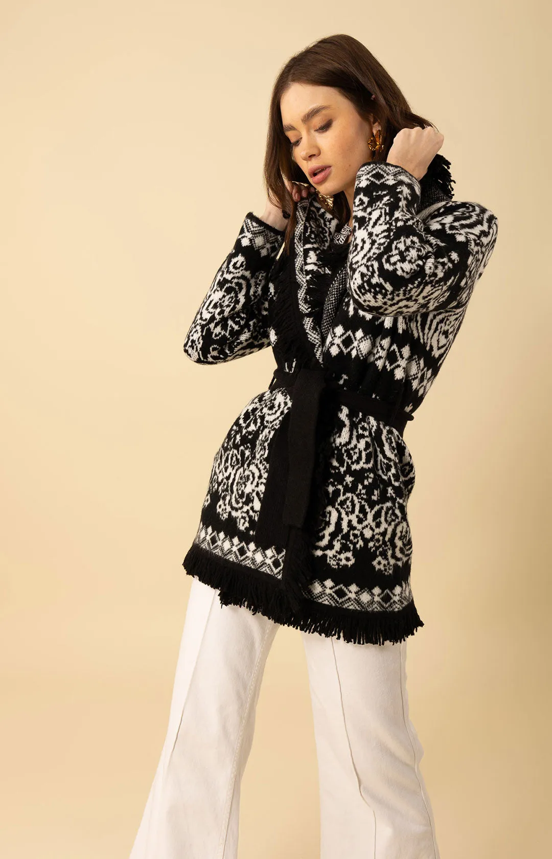 Haisley Wool Blend Jacquard Sweater sold by Hale Bob product image thumbnail 5