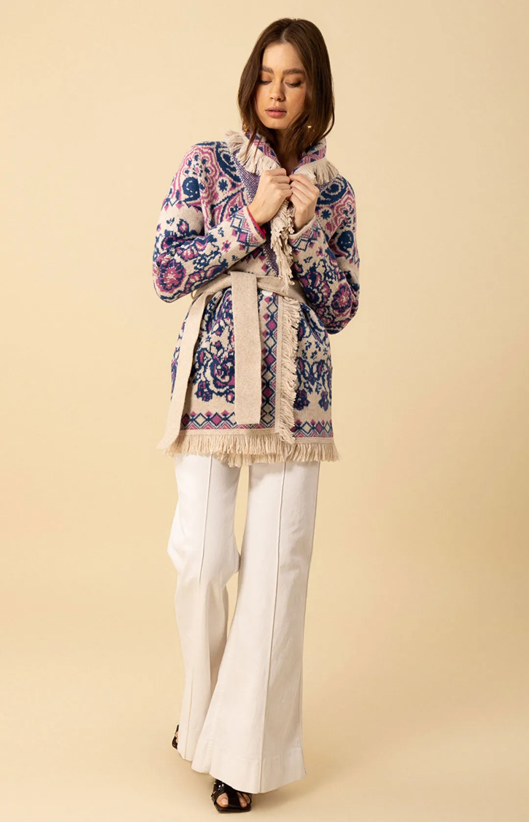 Haisley Wool Blend Jacquard Sweater sold by Hale Bob product image thumbnail 3