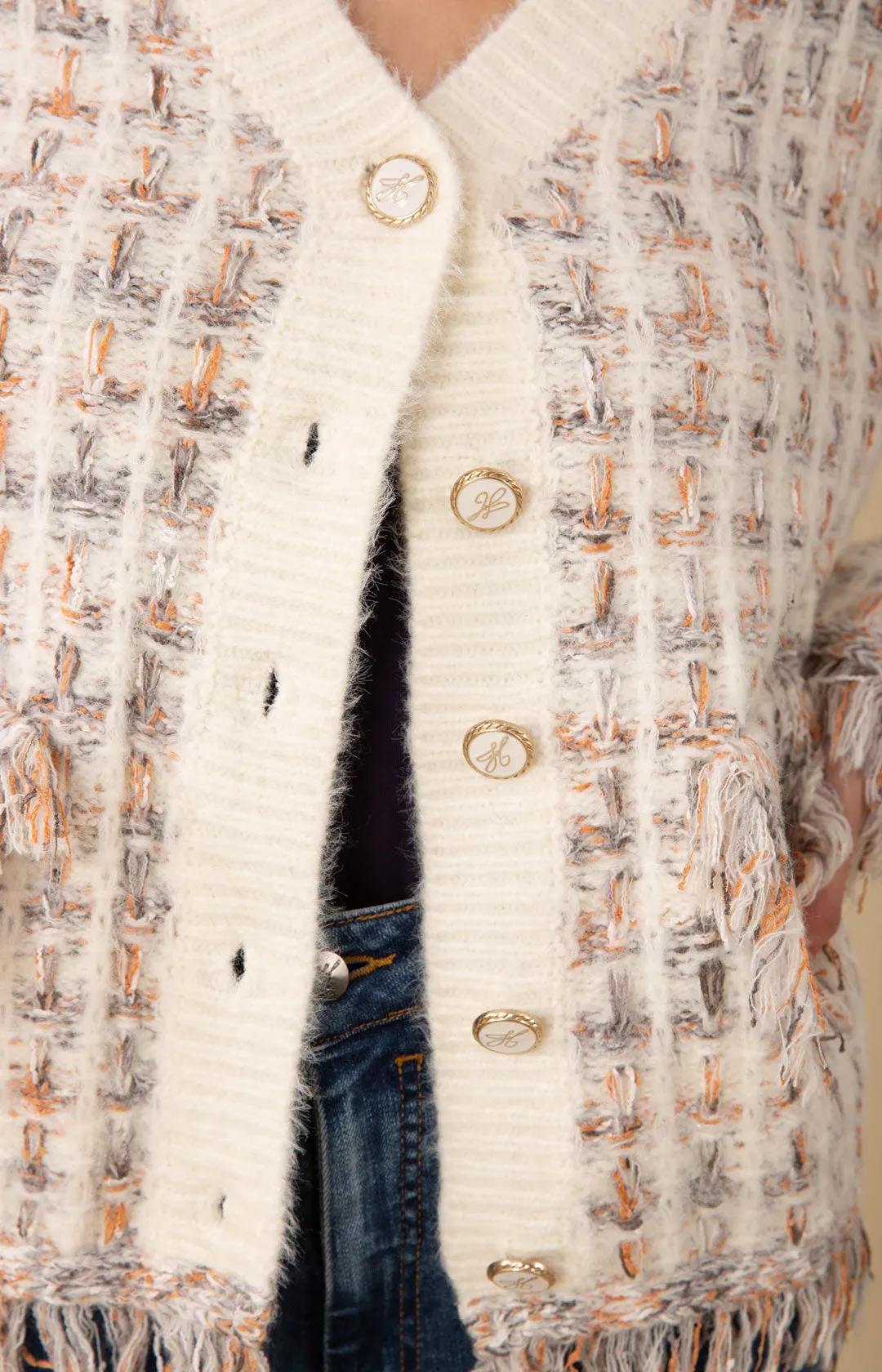 Jimena Boucle Cardigan sold by Hale Bob product image thumbnail 5