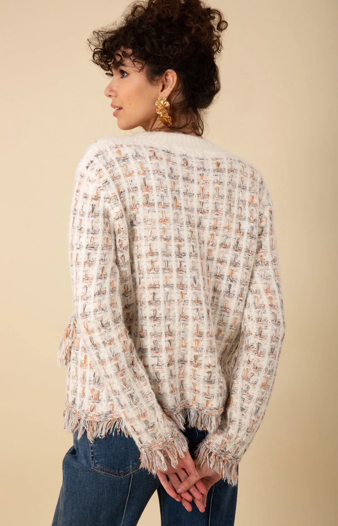 Jimena Boucle Cardigan sold by Hale Bob product image thumbnail 3