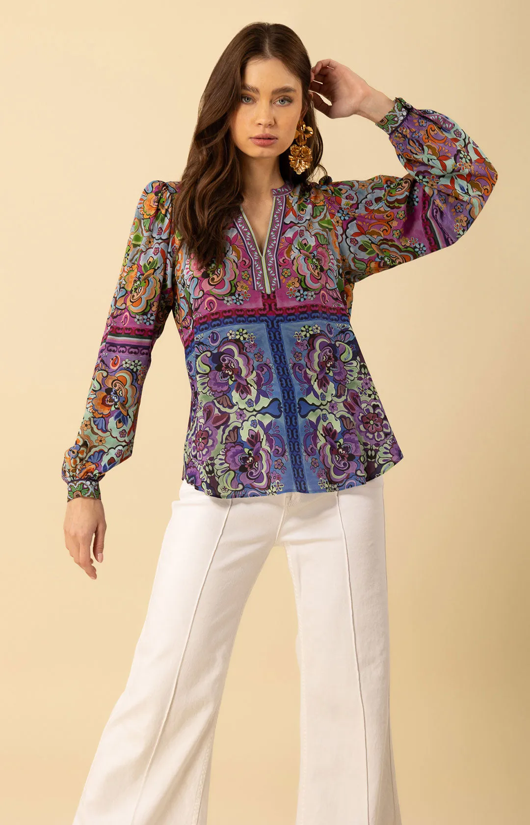 Mira Silk Top sold by Hale Bob