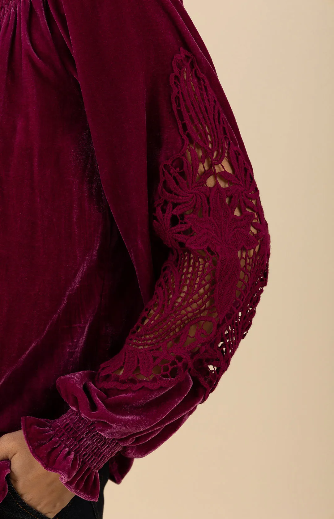 Amanda Velvet Top sold by Hale Bob product image thumbnail 3