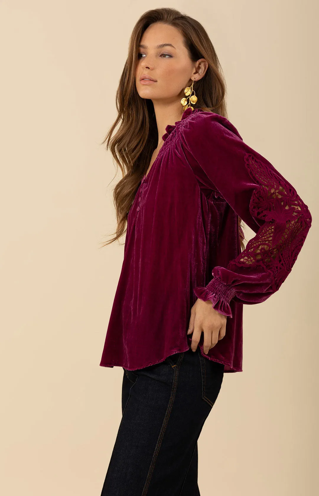 Amanda Velvet Top sold by Hale Bob product image thumbnail 4