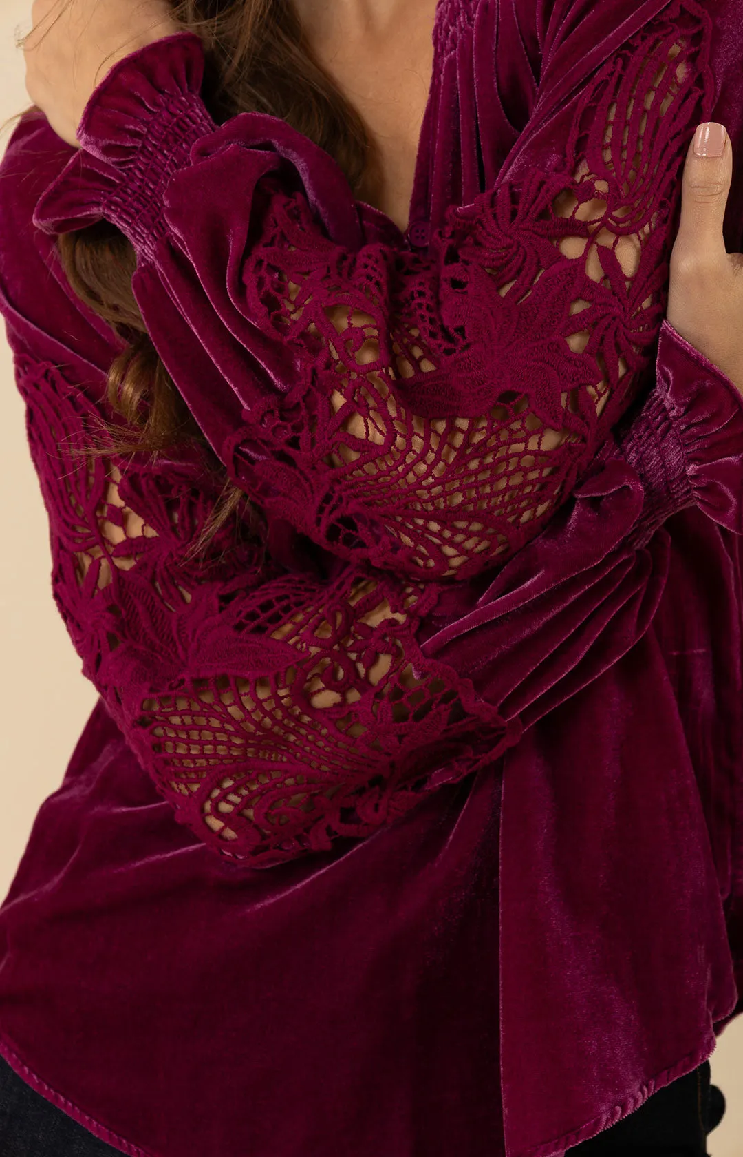 Amanda Velvet Top sold by Hale Bob product image thumbnail 5