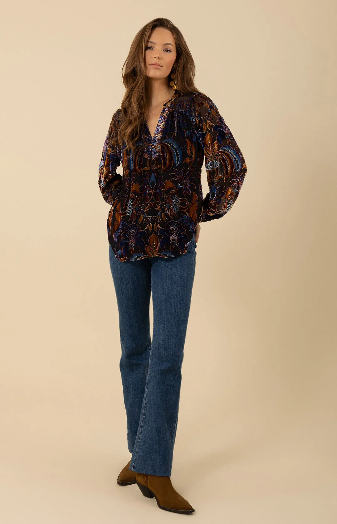 Danielle Velvet Burnout Top sold by Hale Bob product image thumbnail 5