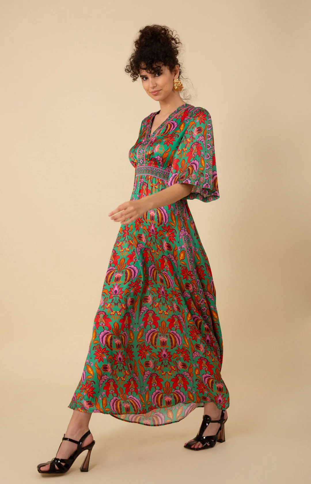 Felicity Charmeuse Maxi Dress sold by Hale Bob product image thumbnail 4