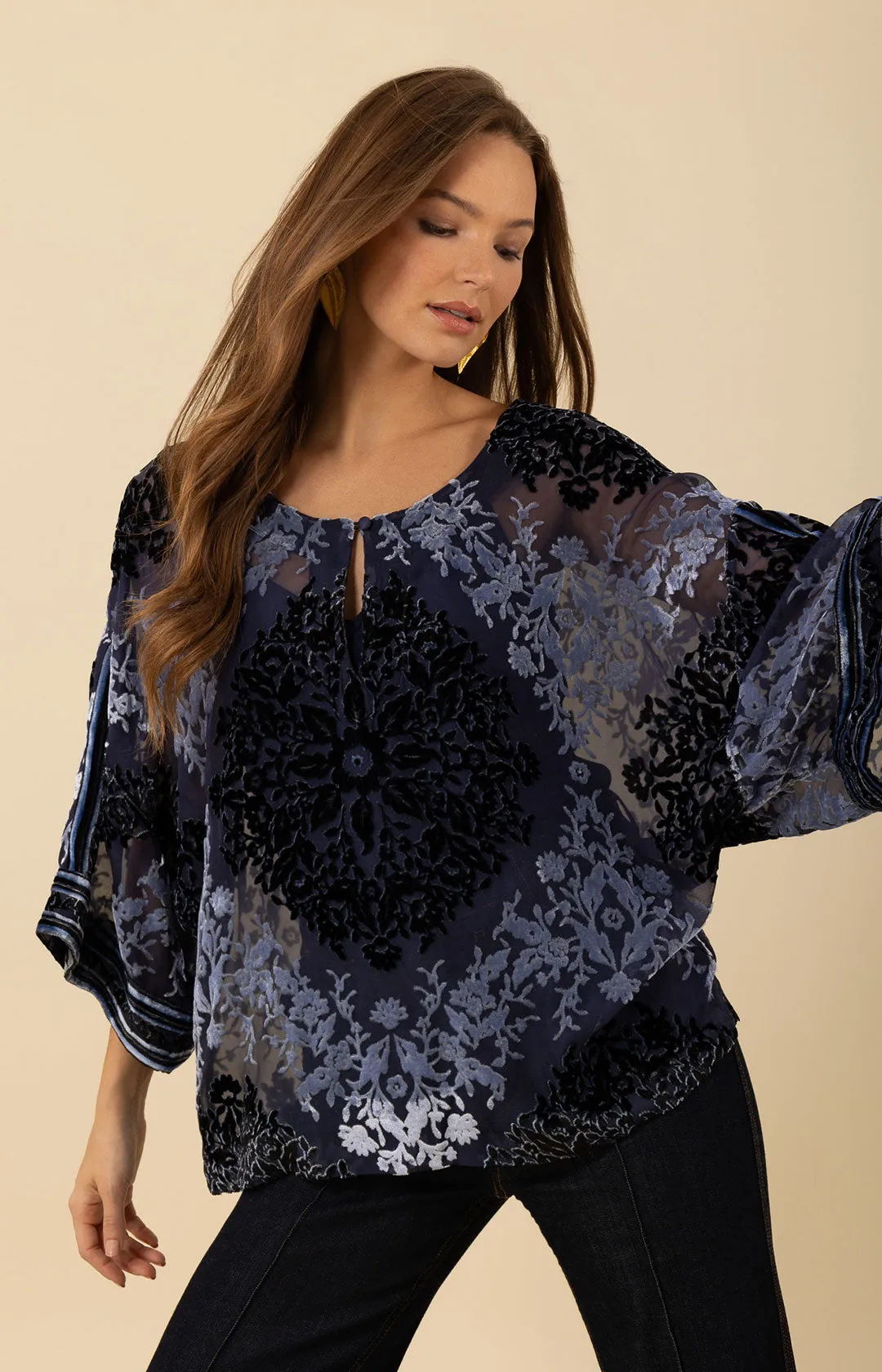 Briar Velvet Burnout Top sold by Hale Bob product image thumbnail 3