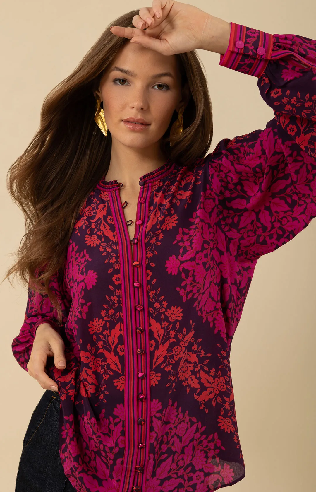 Mylah Silk Top sold by Hale Bob product image thumbnail 5