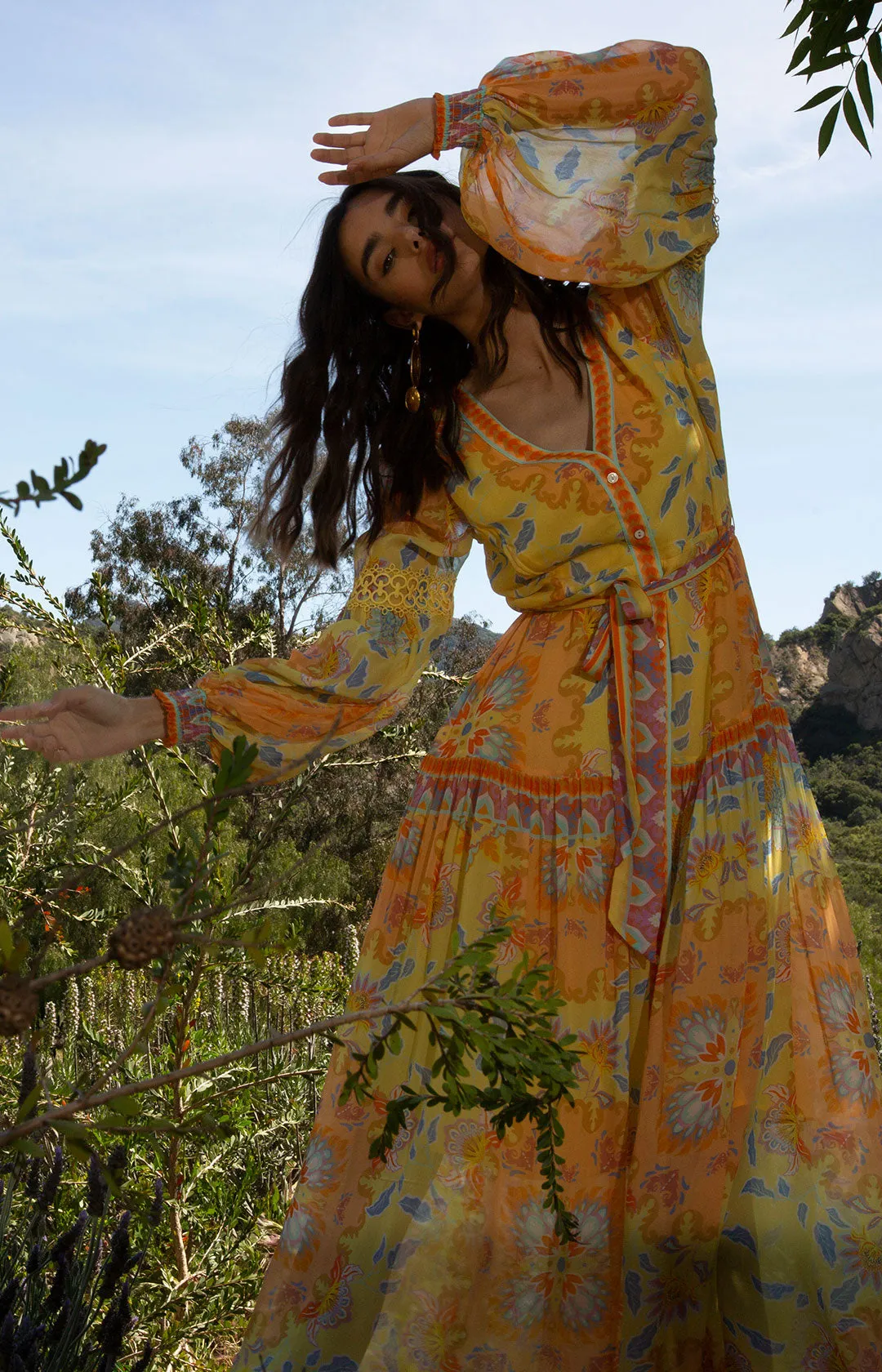 Sophie Georgette Maxi sold by Hale Bob