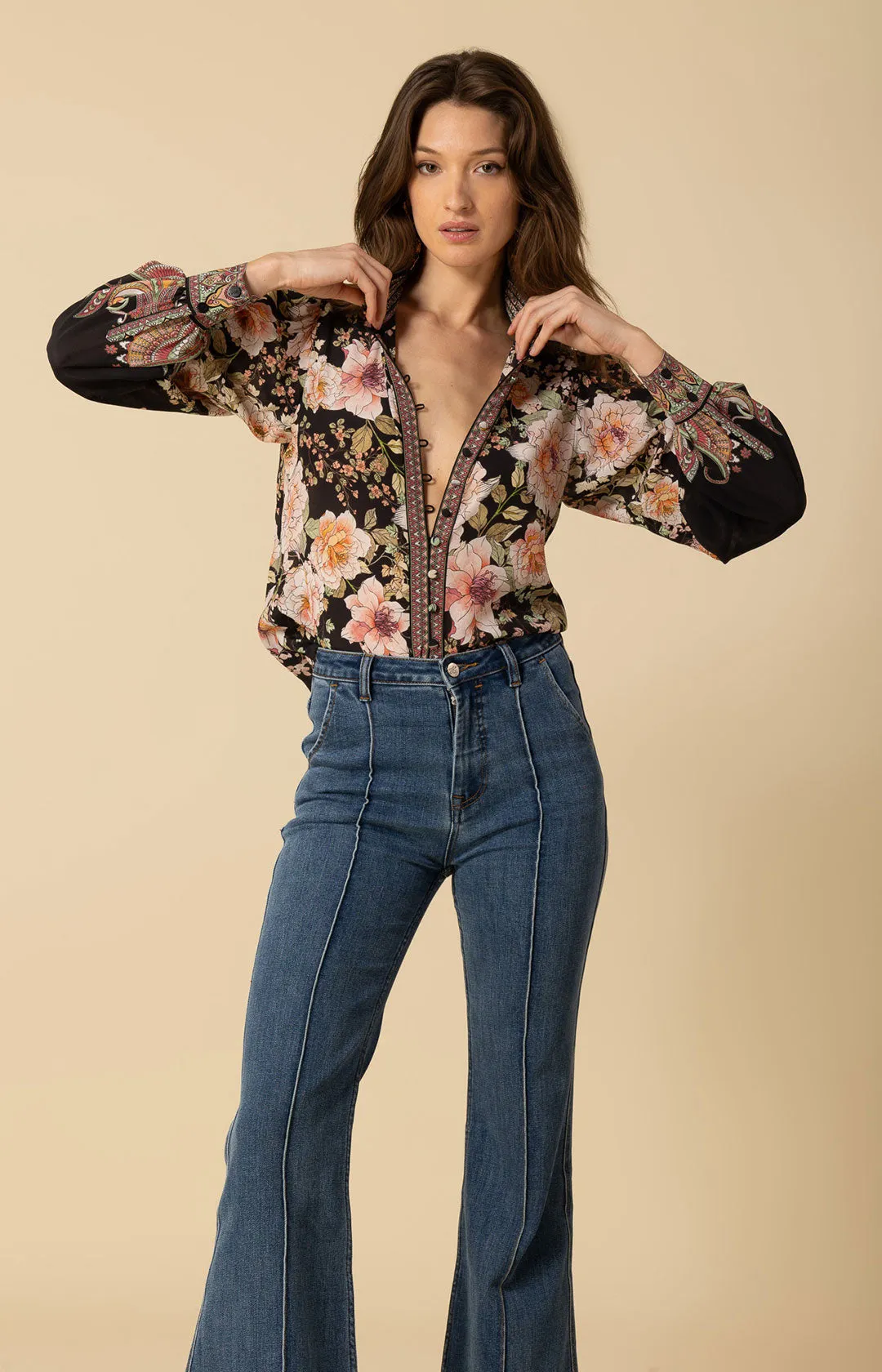 Hanna Silk Top sold by Hale Bob product image thumbnail 3