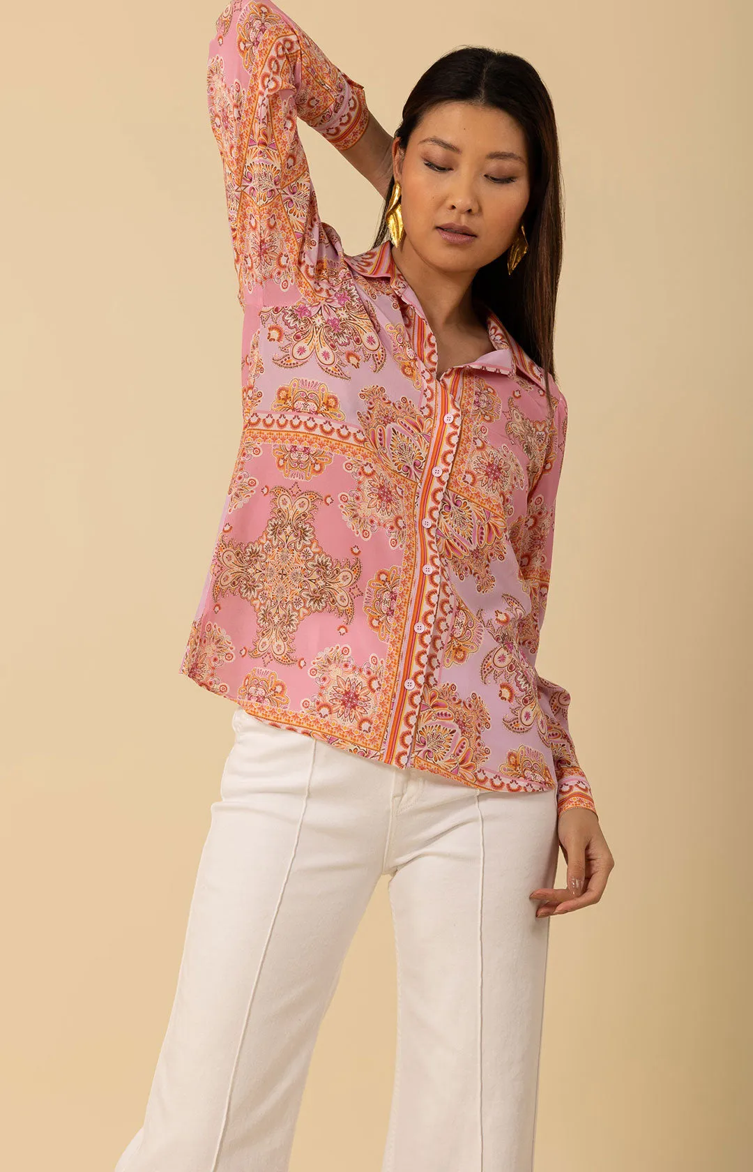 Madilynn Silk Blouse sold by Hale Bob product image thumbnail 4