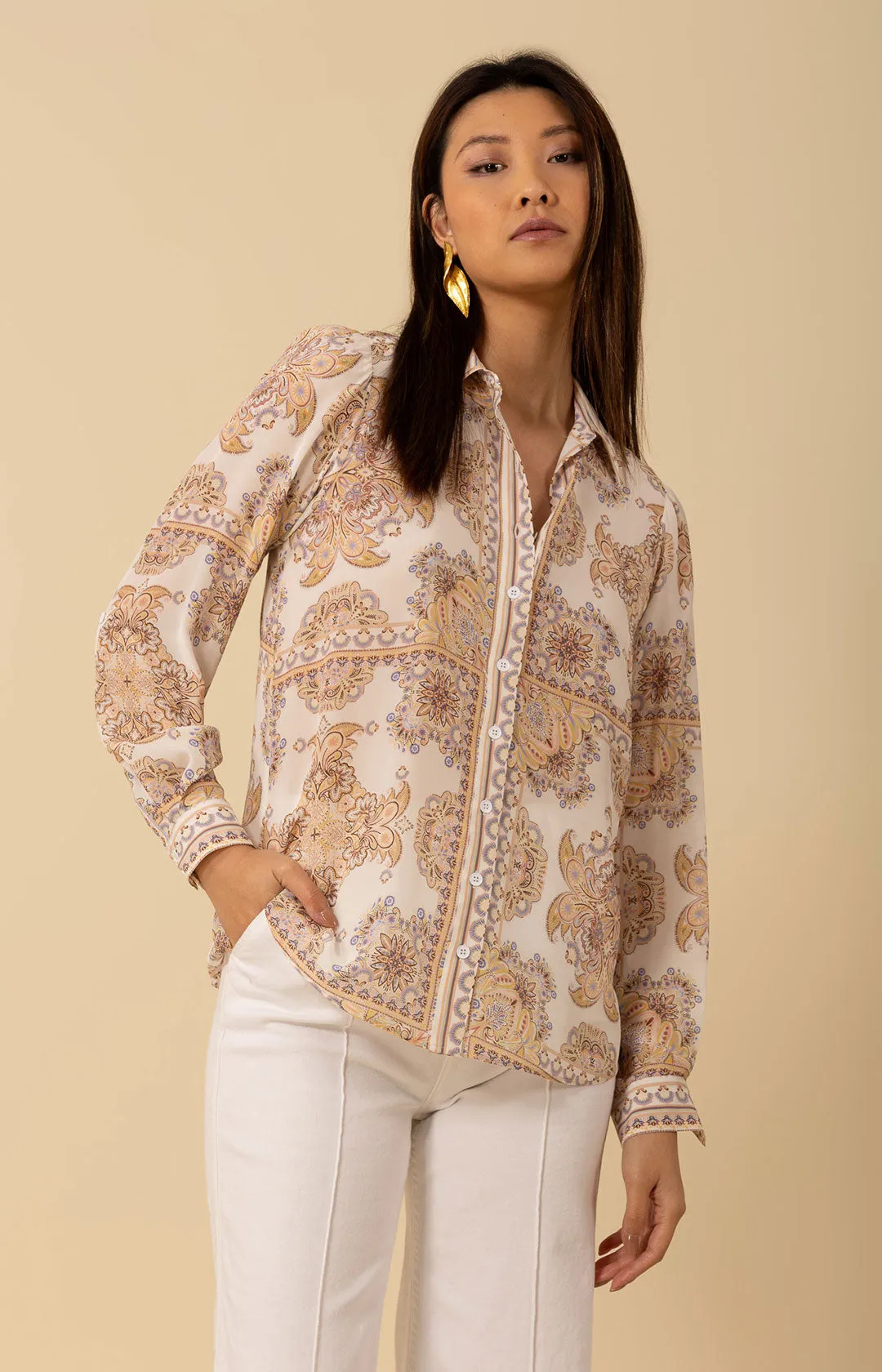 Madilynn Silk Blouse sold by Hale Bob product image thumbnail 5