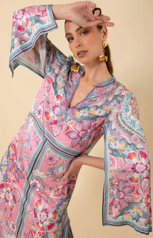 Aileen Silk Caftan Dress Beaded sold by Hale Bob