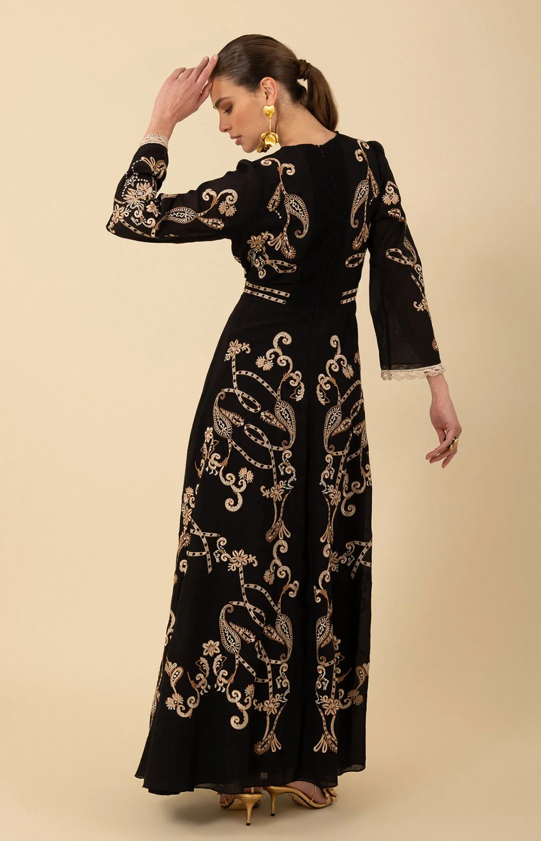 Cassandra Embroidered Maxi Dress sold by Hale Bob product image thumbnail 2
