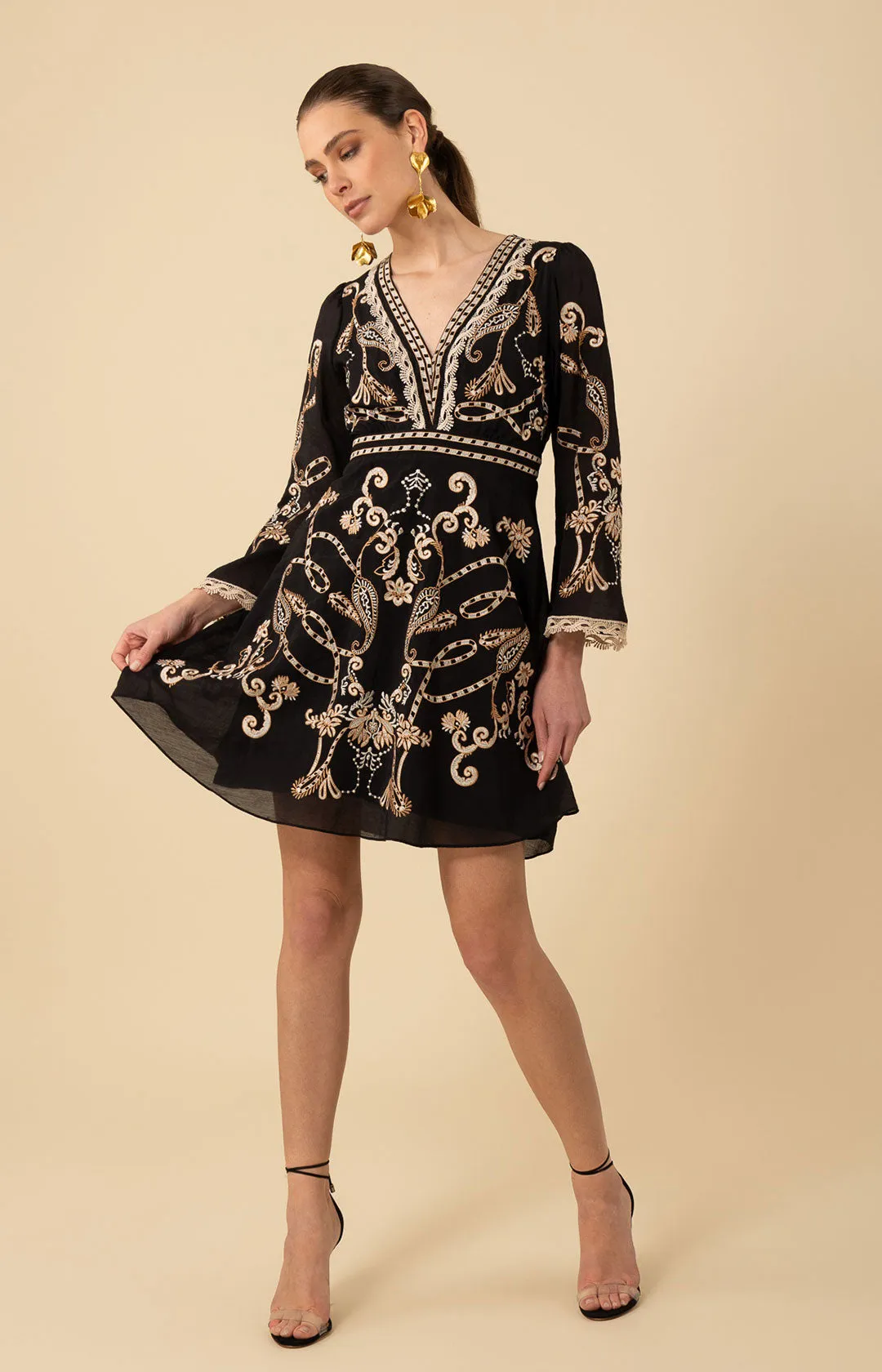 Cassandra Embroidered Dress sold by Hale Bob