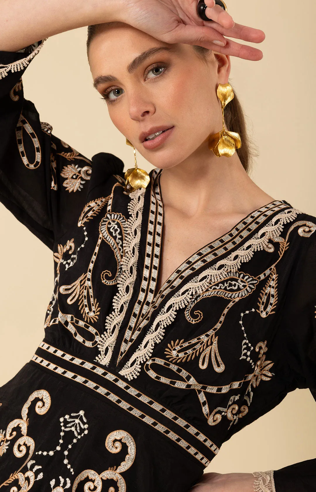 Cassandra Embroidered Dress sold by Hale Bob product image thumbnail 3