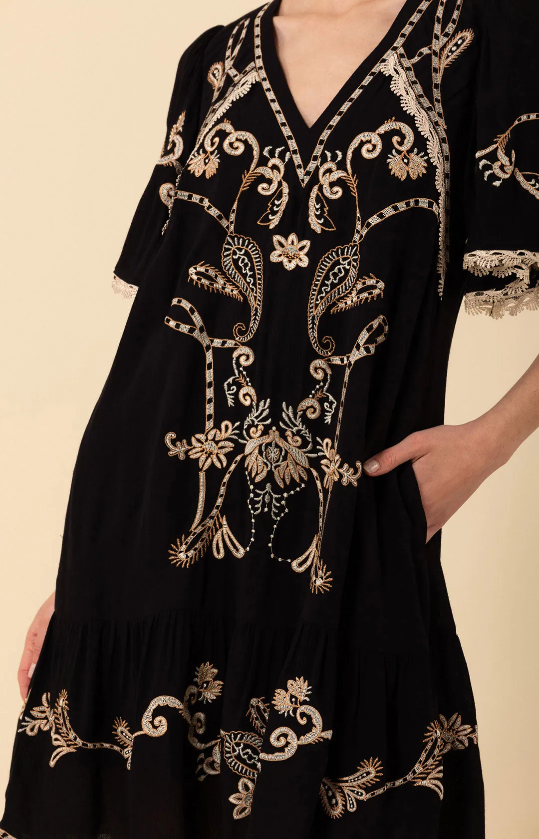 Lennox Embroidered Dress sold by Hale Bob product image thumbnail 5