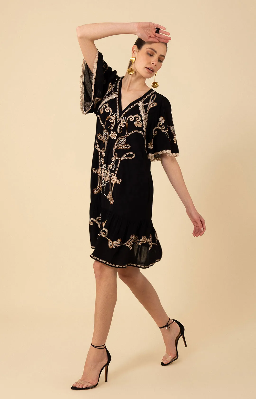 Lennox Embroidered Dress sold by Hale Bob product image thumbnail 3