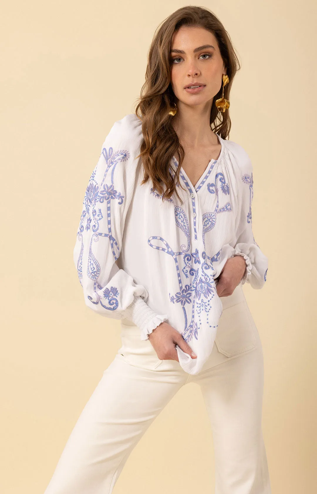 Jemma Embroidered Top sold by Hale Bob product image thumbnail 5