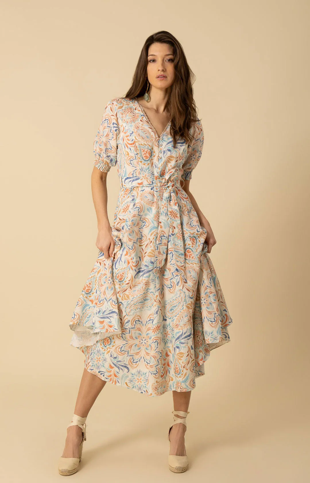 Faye Linen Maxi Dress sold by Hale Bob product image thumbnail 4