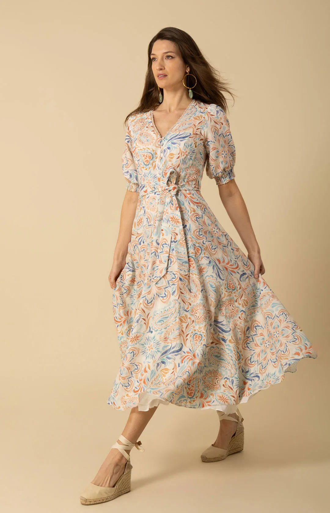 Faye Linen Maxi Dress sold by Hale Bob product image thumbnail 3