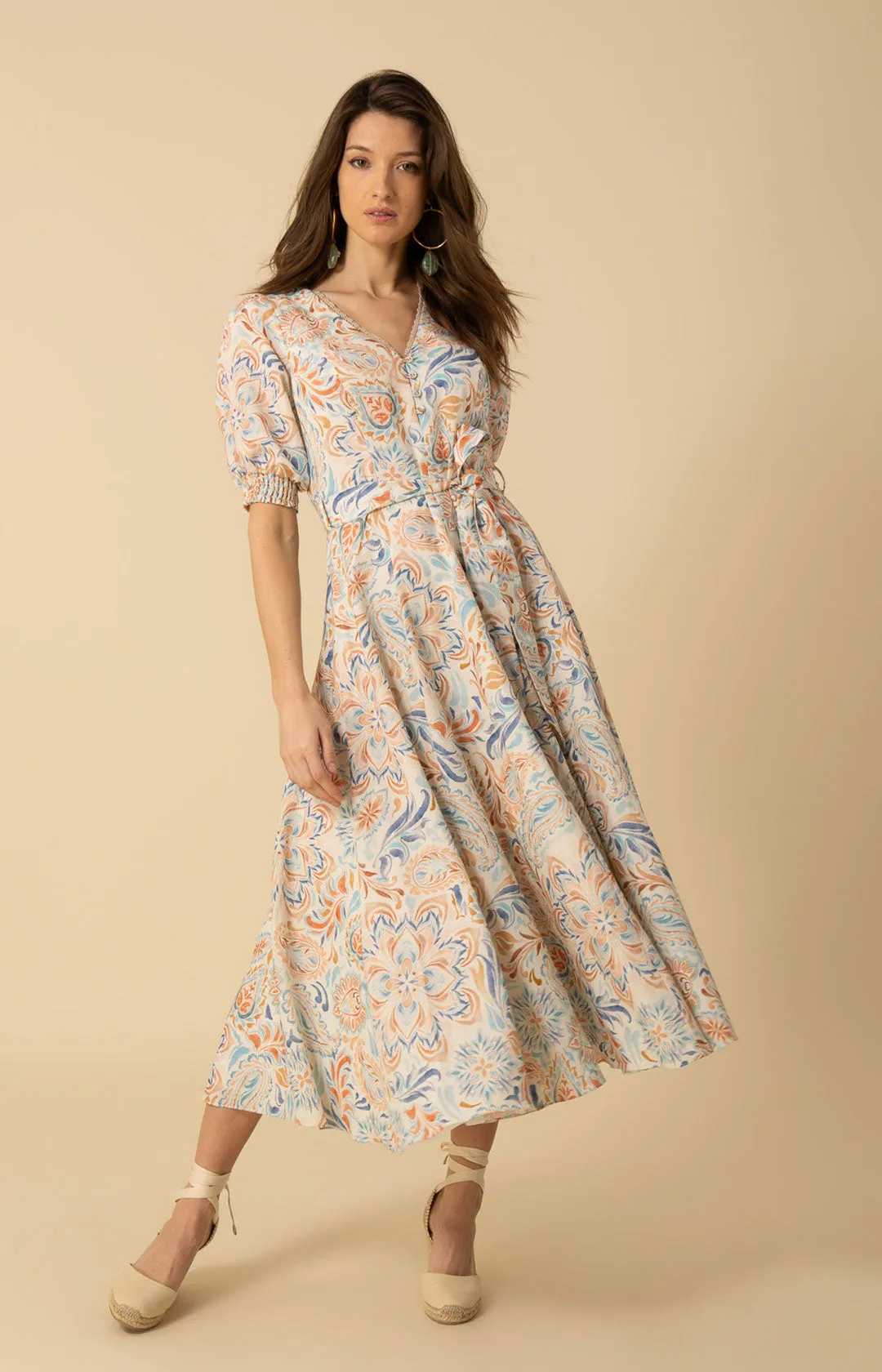 Faye Linen Maxi Dress sold by Hale Bob