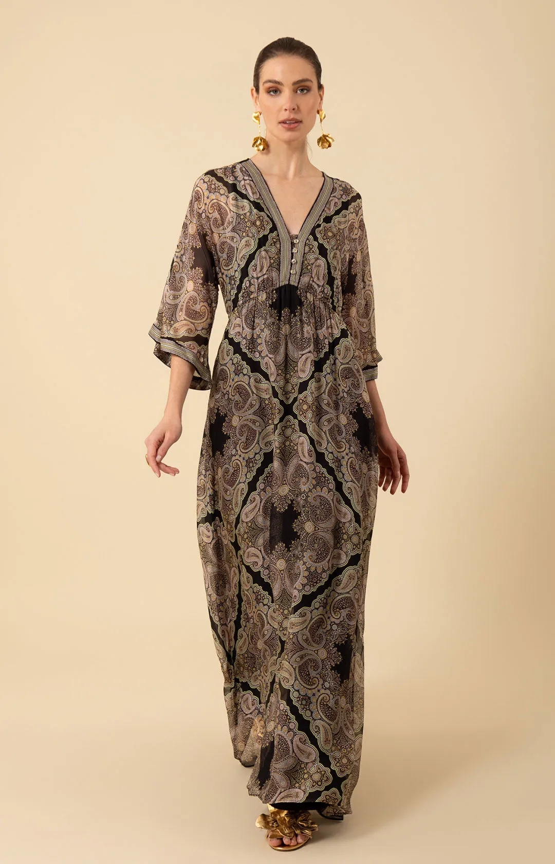 Emerie Chiffon Maxi Dress sold by Hale Bob product image thumbnail 4