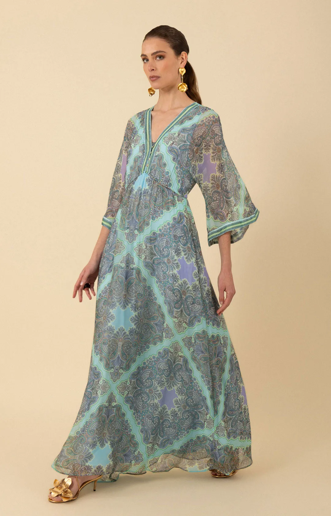 Emerie Chiffon Maxi Dress sold by Hale Bob product image thumbnail 3