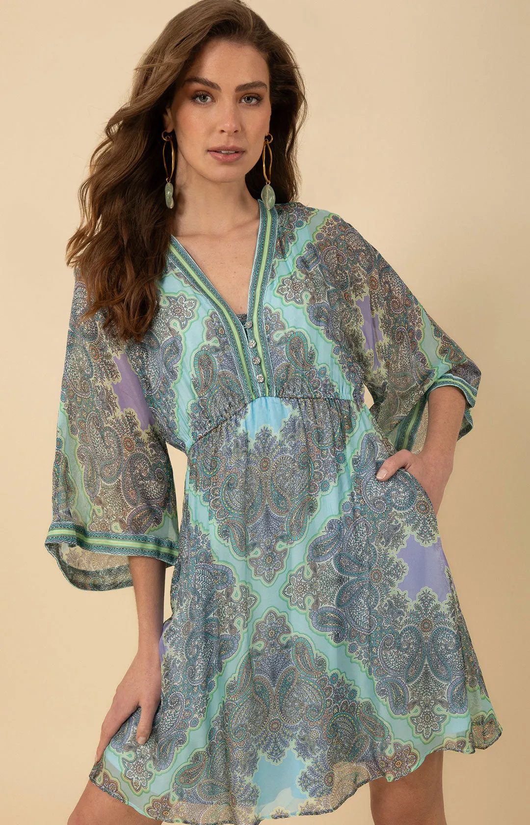 Emerie Chiffon Dress sold by Hale Bob product image thumbnail 3