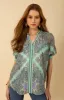 Leslie Voile Top sold by Hale Bob