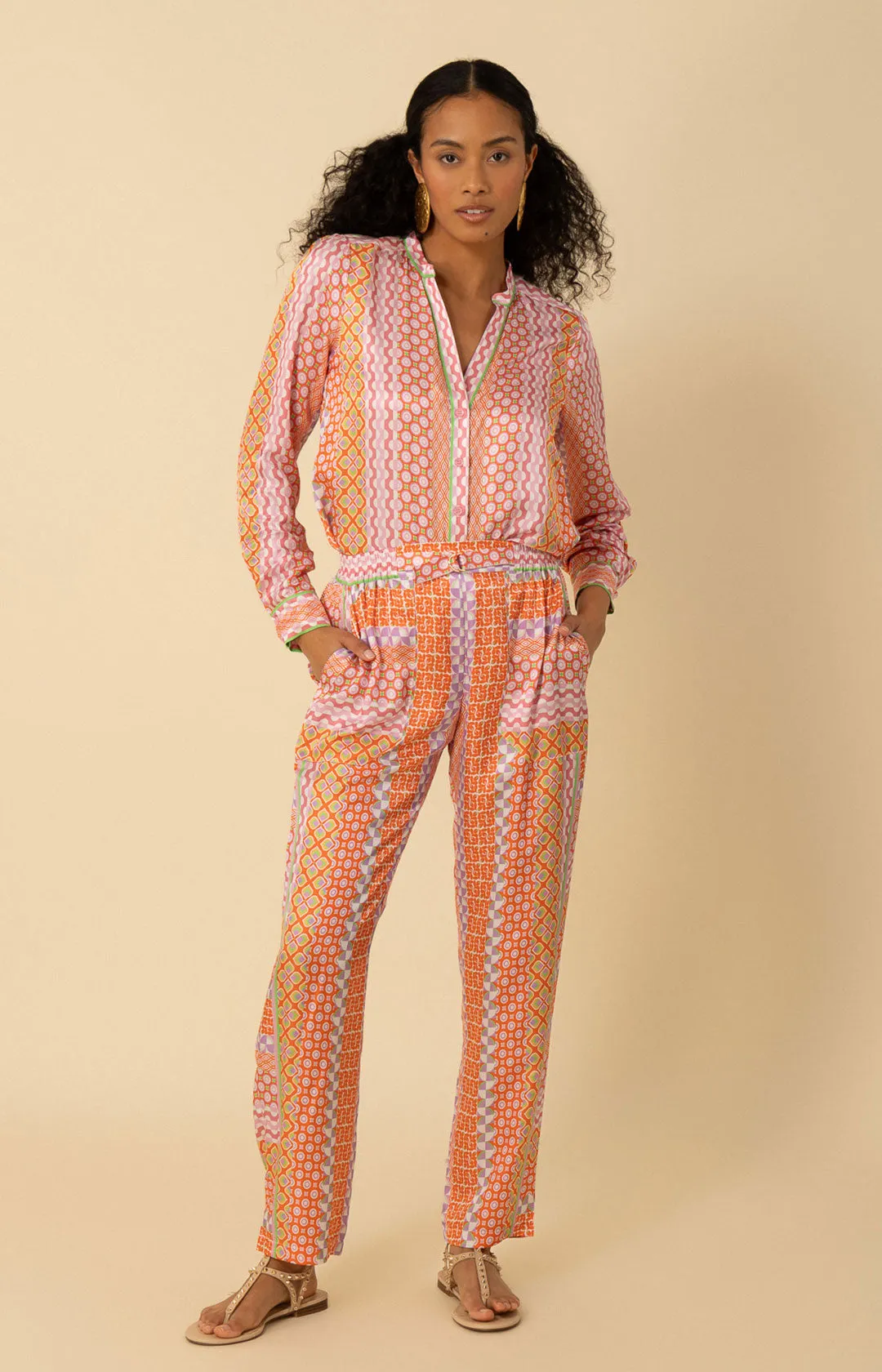 Rhea Charmeuse Pant sold by Hale Bob product image thumbnail 4