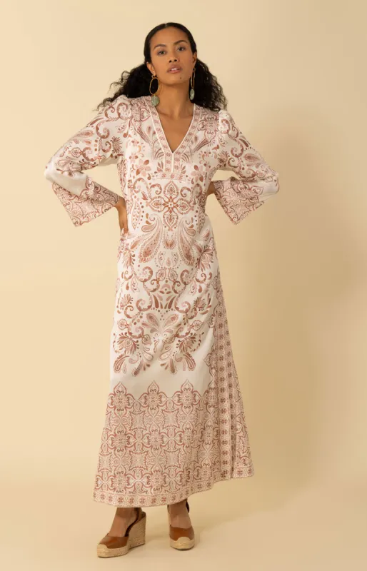 Nalani Charmeuse Caftan Dress sold by Hale Bob