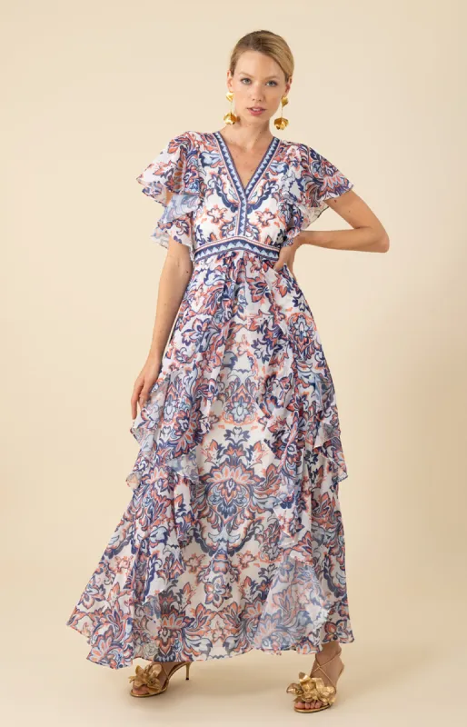 Aleah Chiffon Maxi Dress sold by Hale Bob