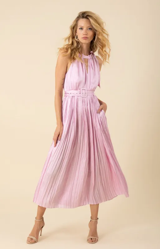 Chelsea Chiffon Pleated Solid Dress sold by Hale Bob