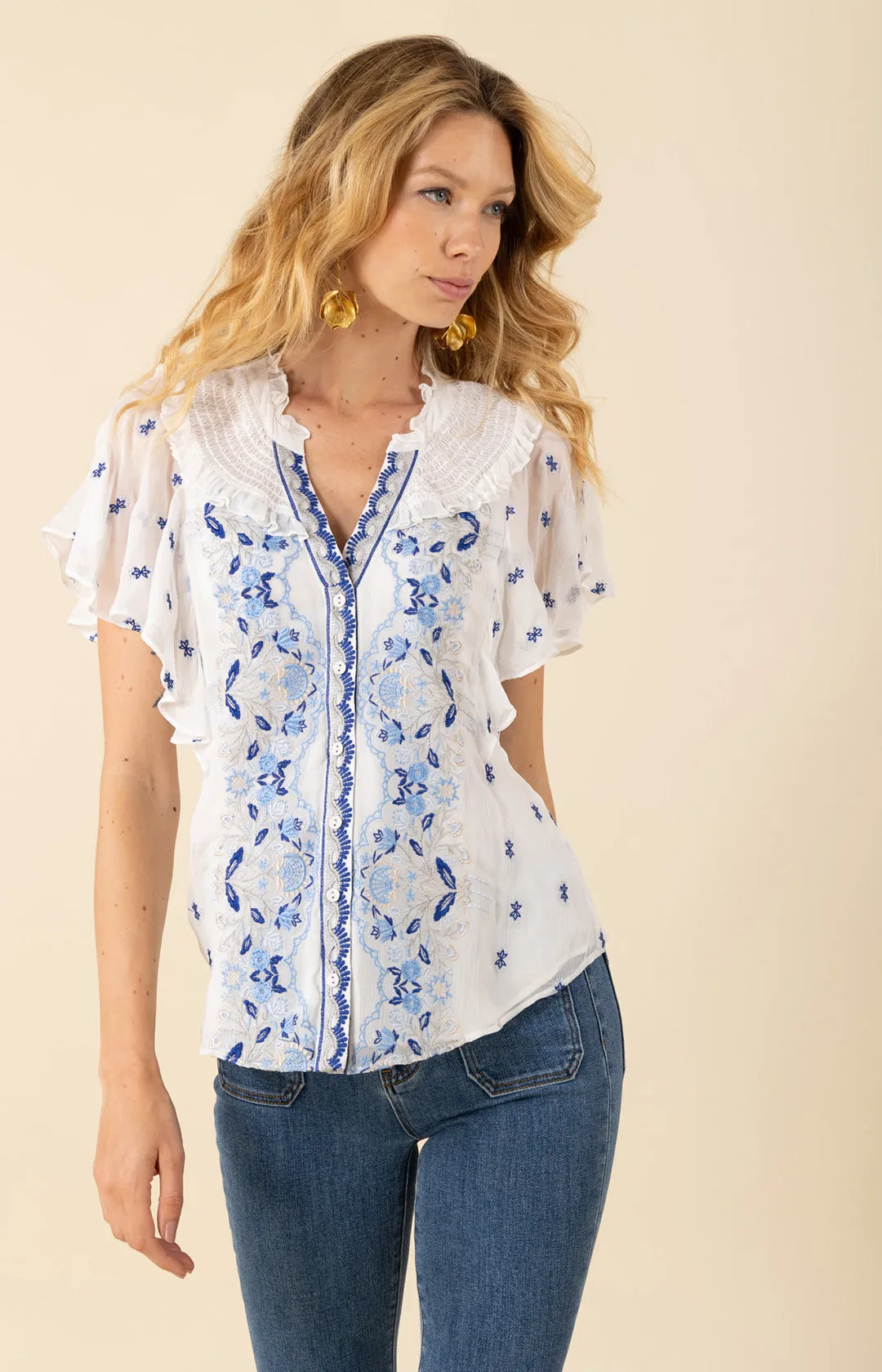 Aliana Embroidered Top sold by Hale Bob product image thumbnail 5