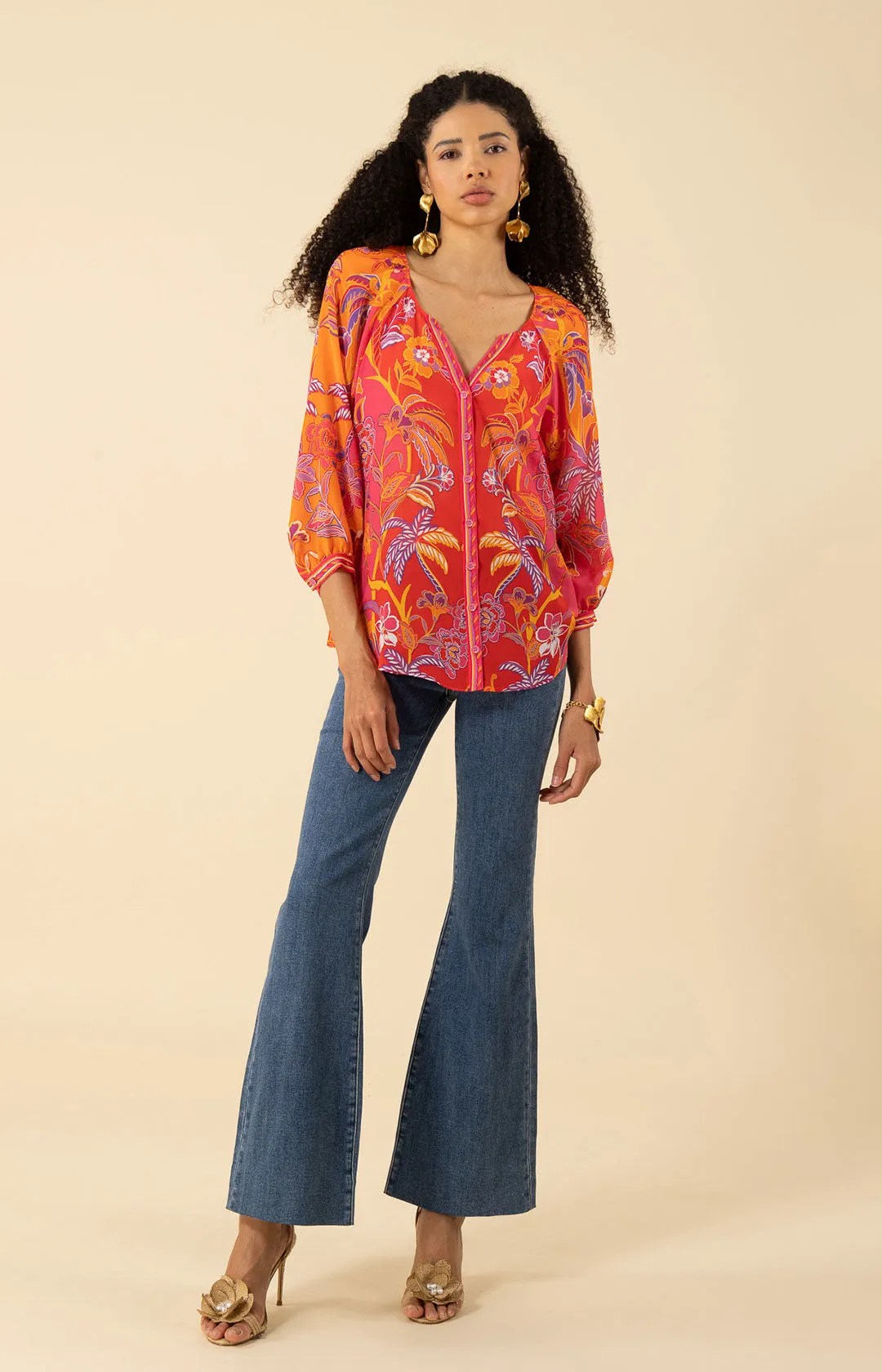 Freyja Silk Top sold by Hale Bob product image thumbnail 3