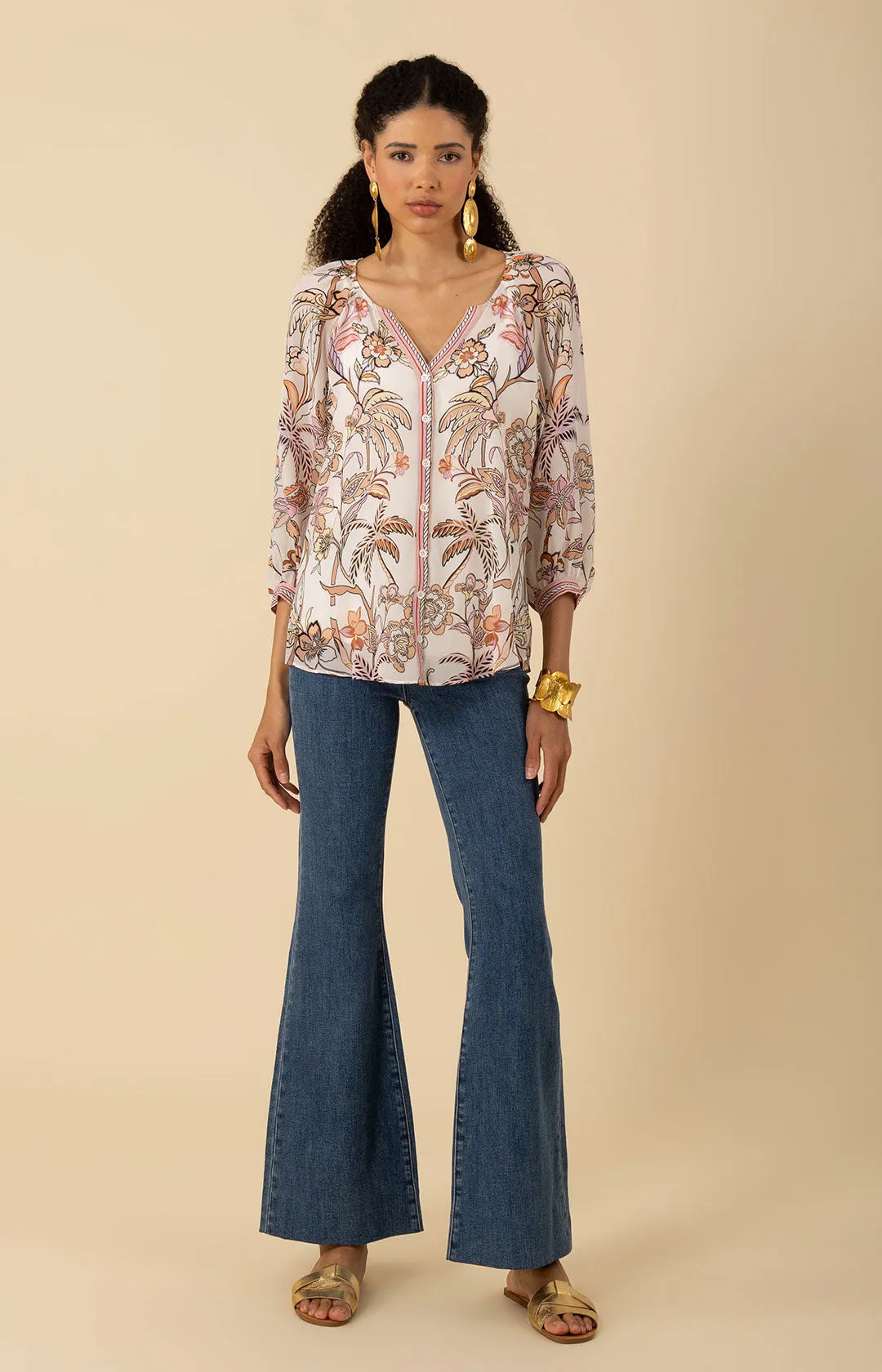 Freyja Silk Top sold by Hale Bob product image thumbnail 4