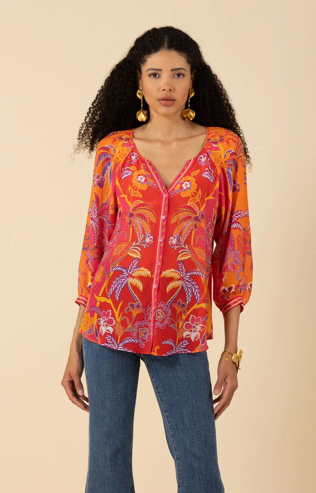 Freyja Silk Top sold by Hale Bob