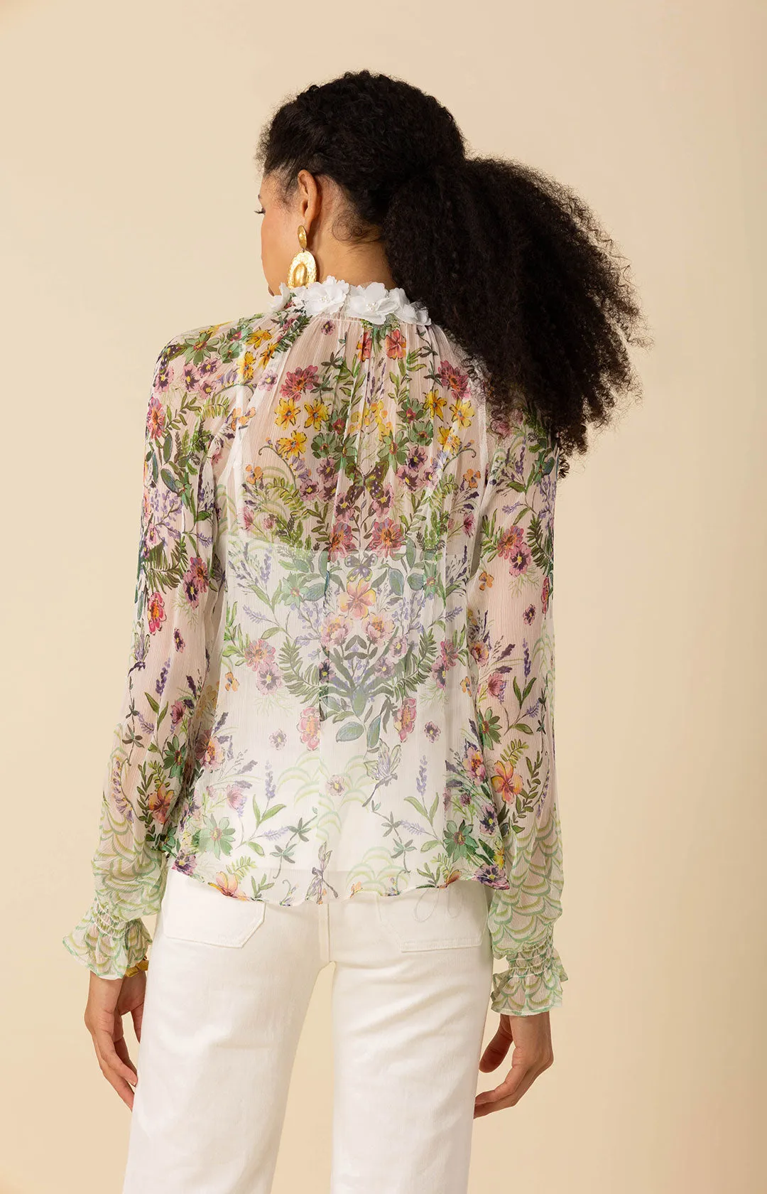 Monica Silk Floral Applique Top sold by Hale Bob product image thumbnail 2