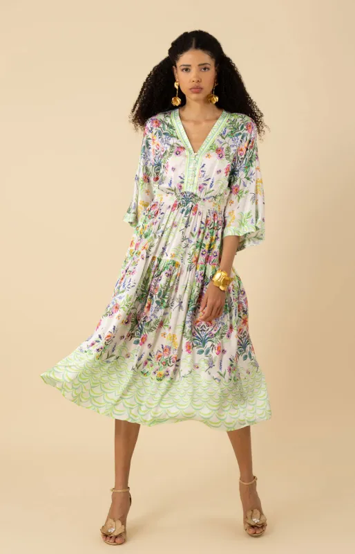 Zahra Kimono Midi Dress sold by Hale Bob