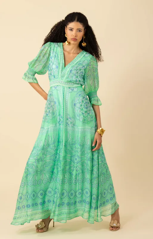 Treasure Chiffon Maxi Dress sold by Hale Bob