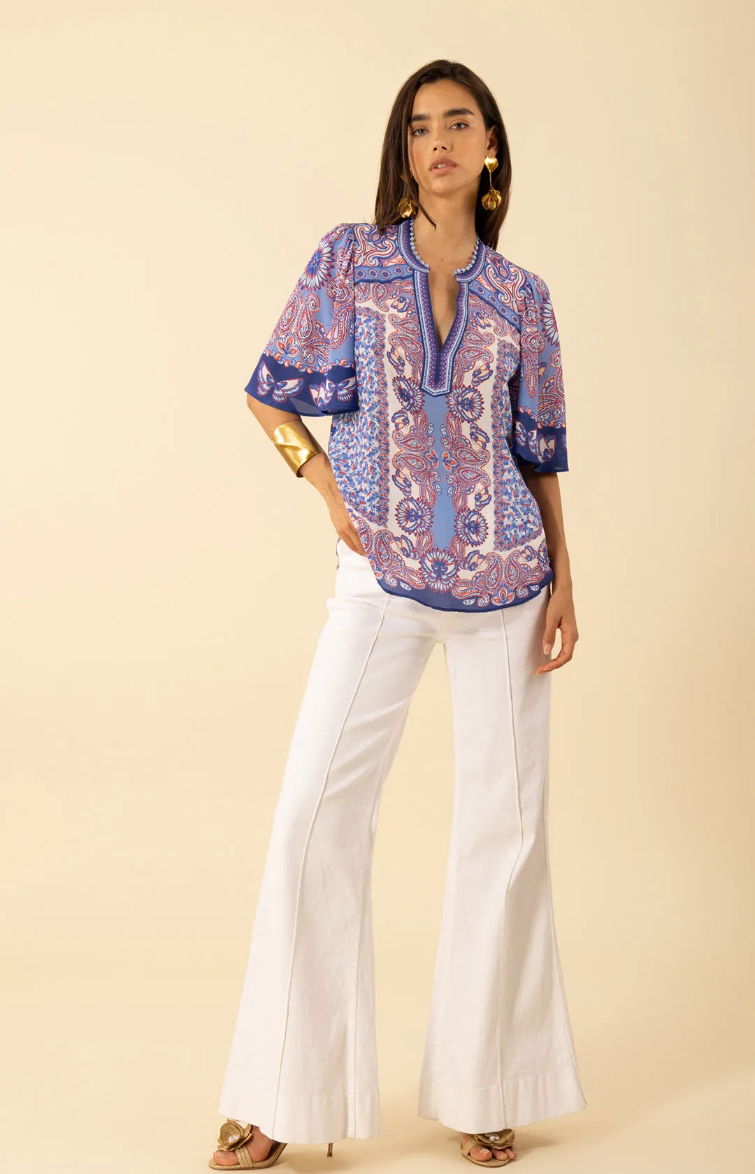 Novah Silk Top sold by Hale Bob