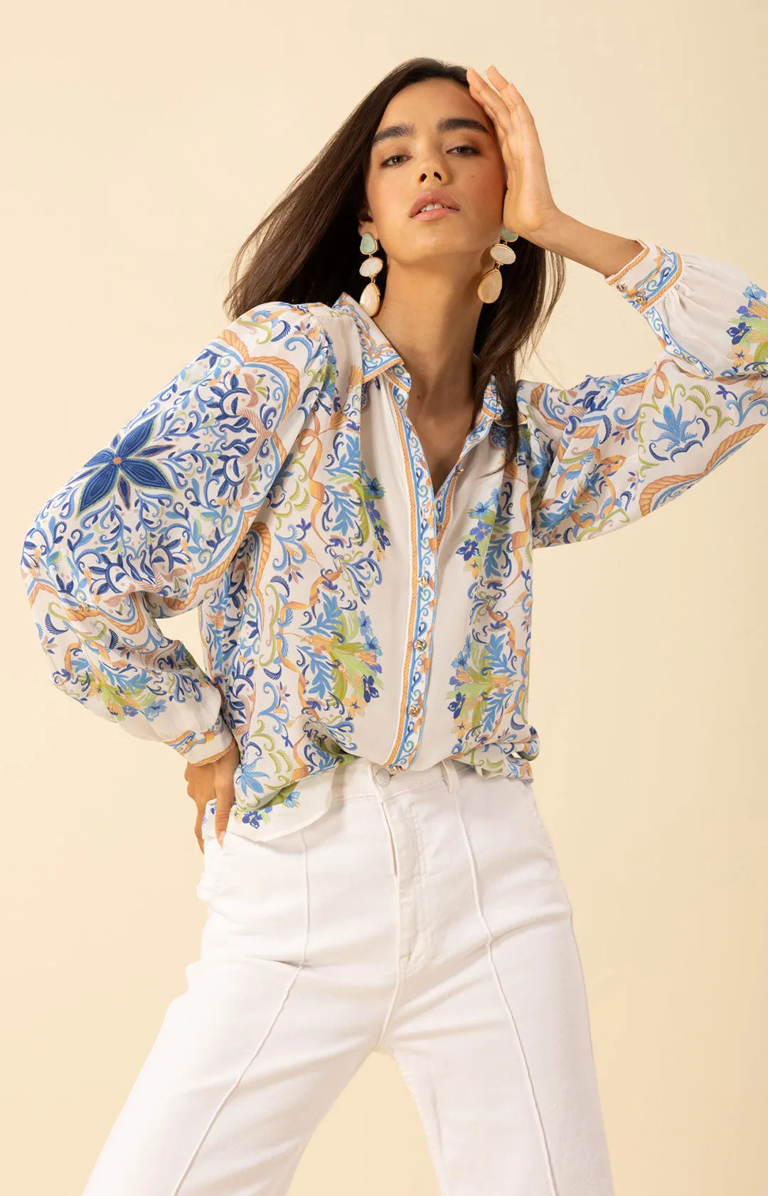 Kinslee Silk Top sold by Hale Bob product image thumbnail 5