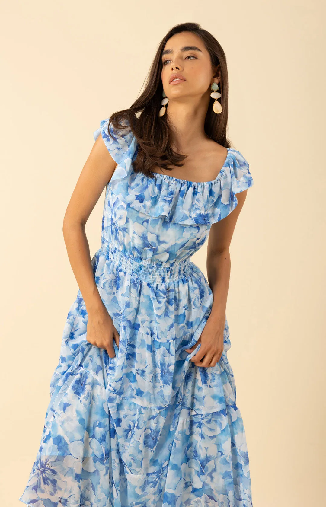 Estelle Chiffon Dress sold by Hale Bob product image thumbnail 3