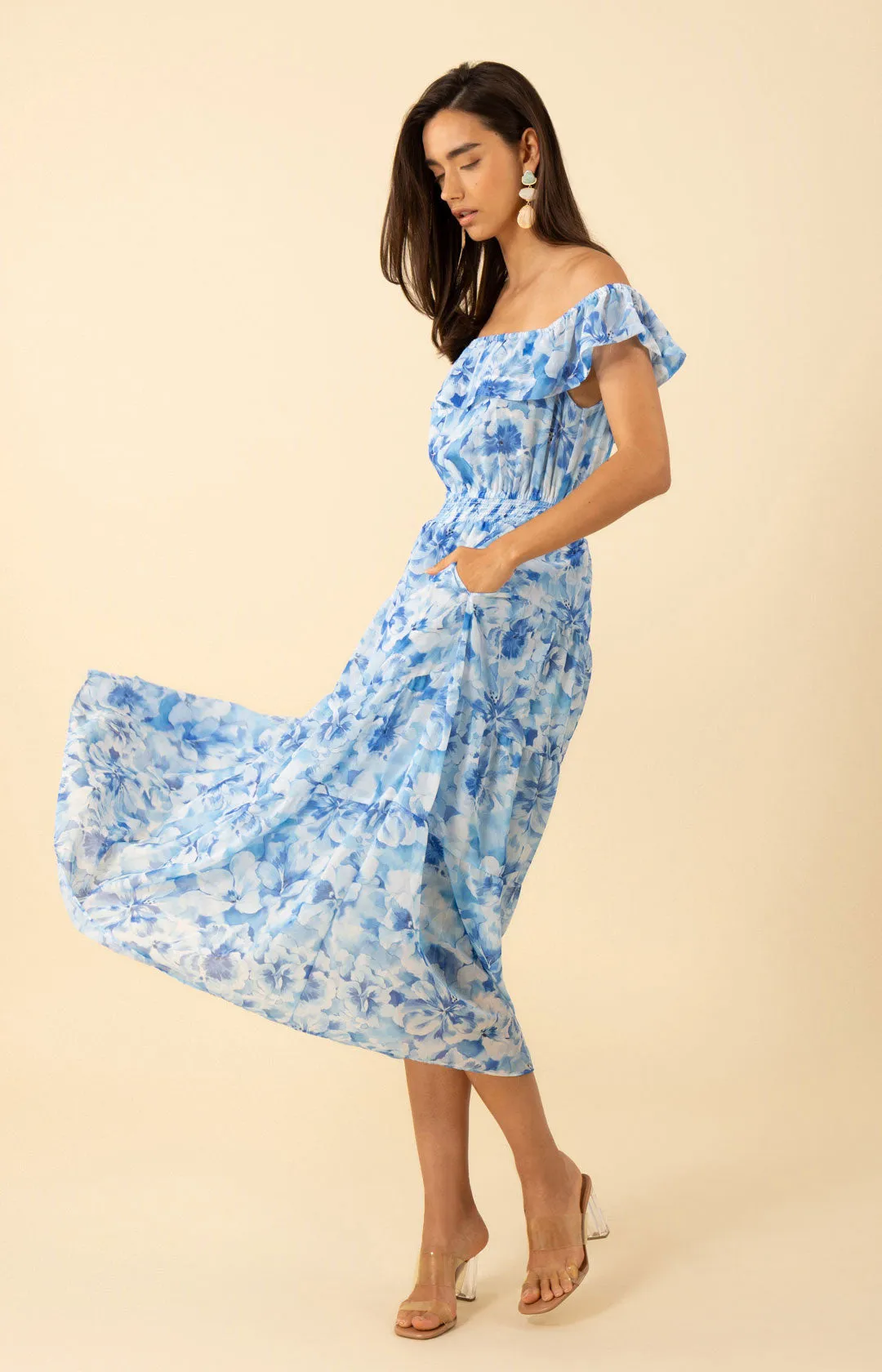 Estelle Chiffon Dress sold by Hale Bob product image thumbnail 5