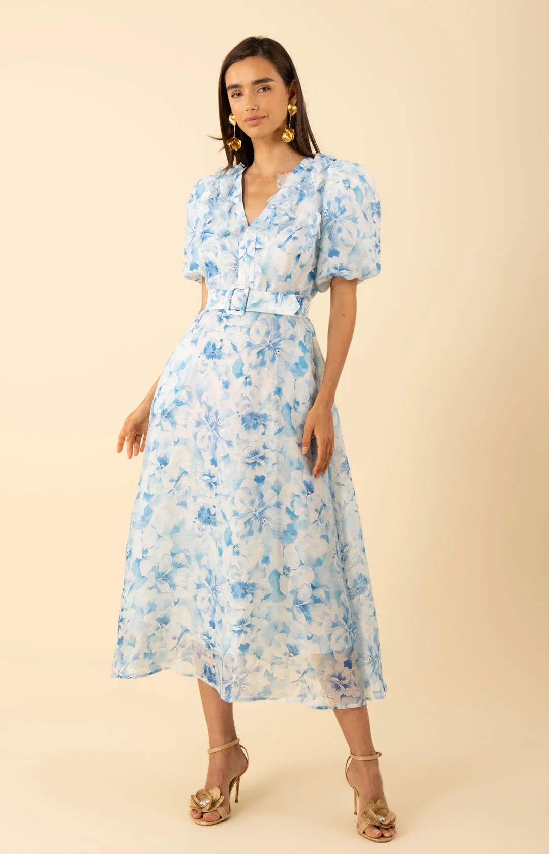 Nellie Floral Trim Dress sold by Hale Bob