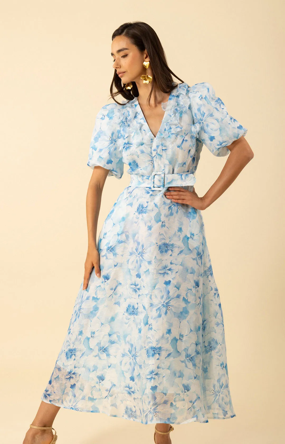 Nellie Floral Trim Dress sold by Hale Bob product image thumbnail 4