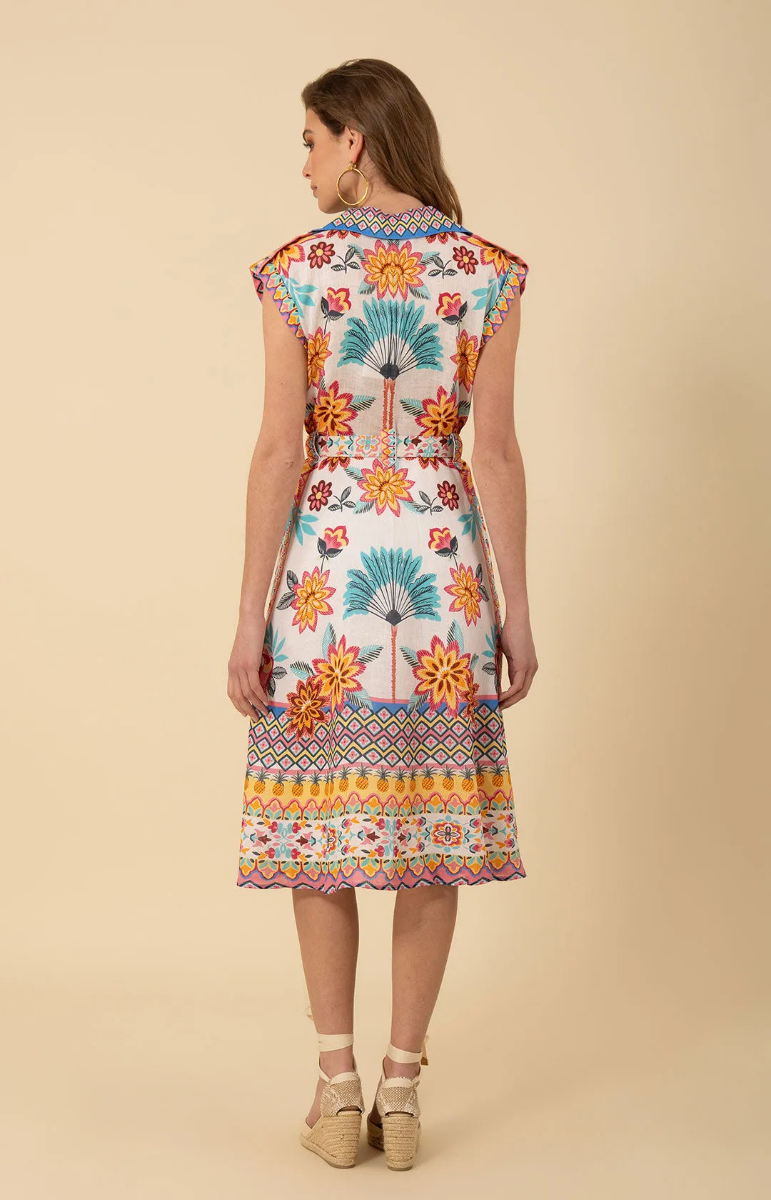 Daniela Midi Linen Dress sold by Hale Bob product image thumbnail 5