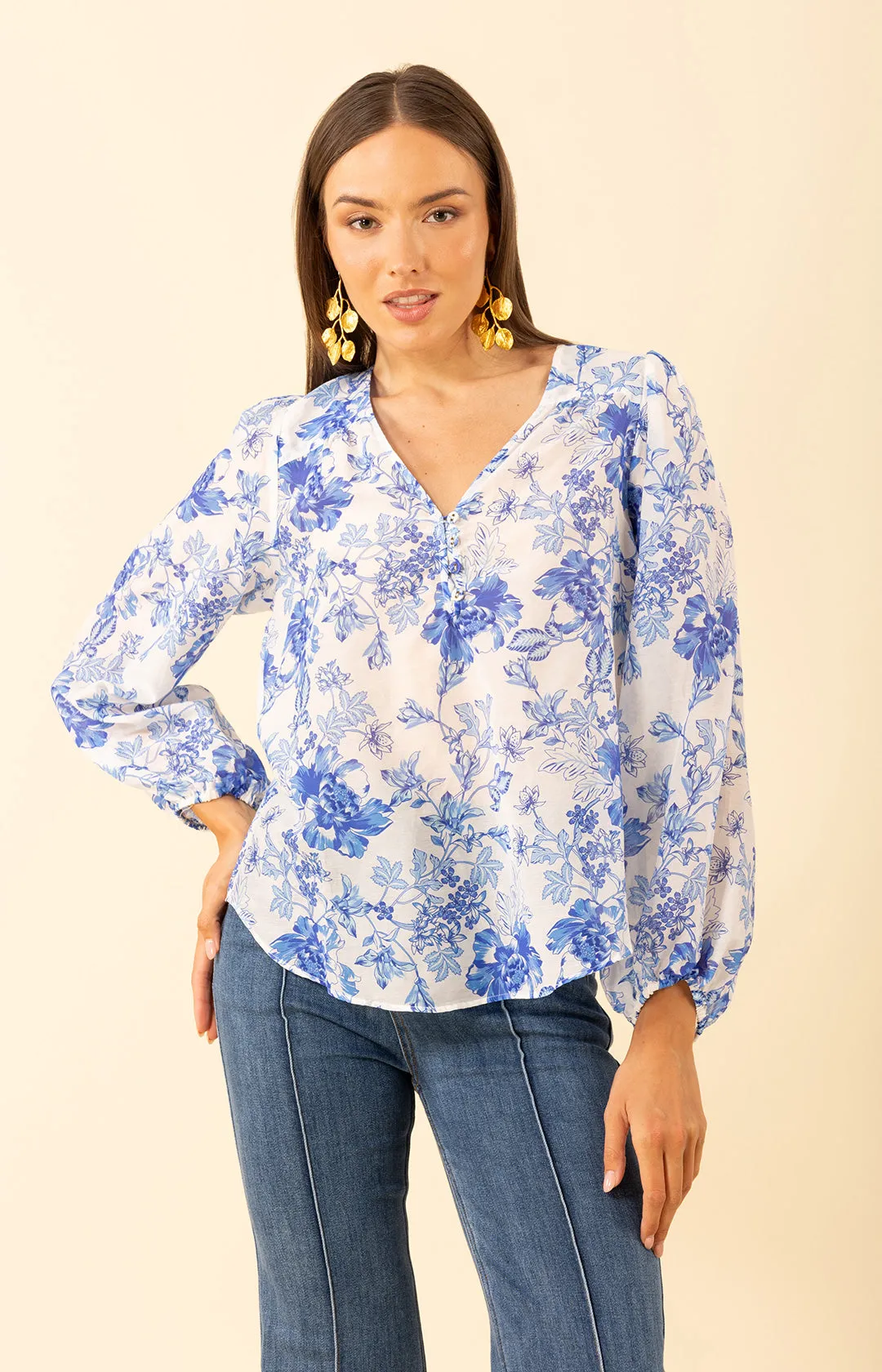 Elliot Voile Top sold by Hale Bob