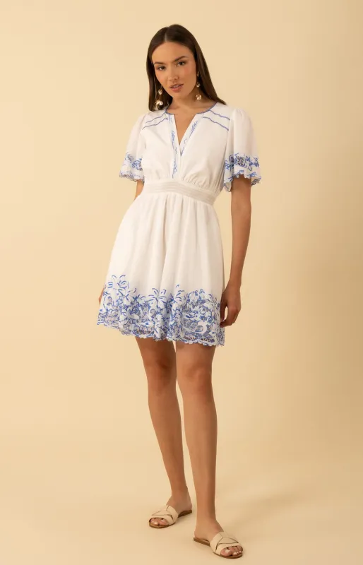 Alena Embroidered Voile Dress sold by Hale Bob